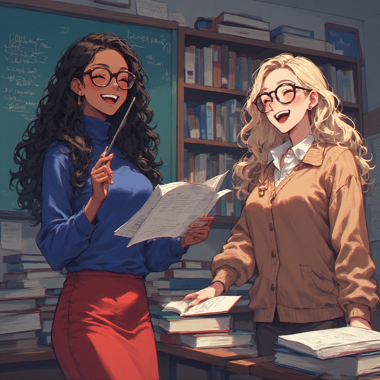 French teacher giving a private lesson.