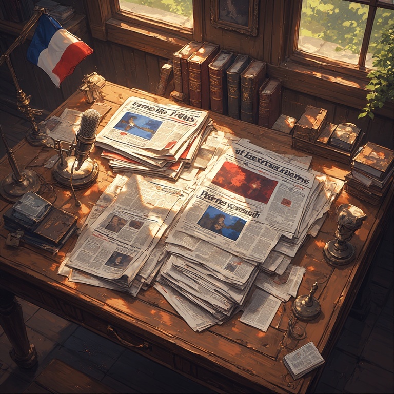 Political orientations of French medias and newspapers.